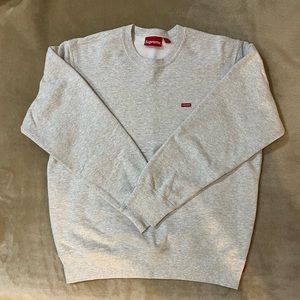 Supreme Small Box Logo Sweatshirt Light Gray Size M